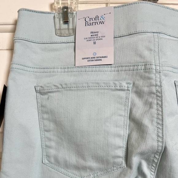 Croft& Barrow Skinny MID RISE SLIM THROUGH HIP & THIGH SKINNY LEG opening NWT - Picture 10 of 10